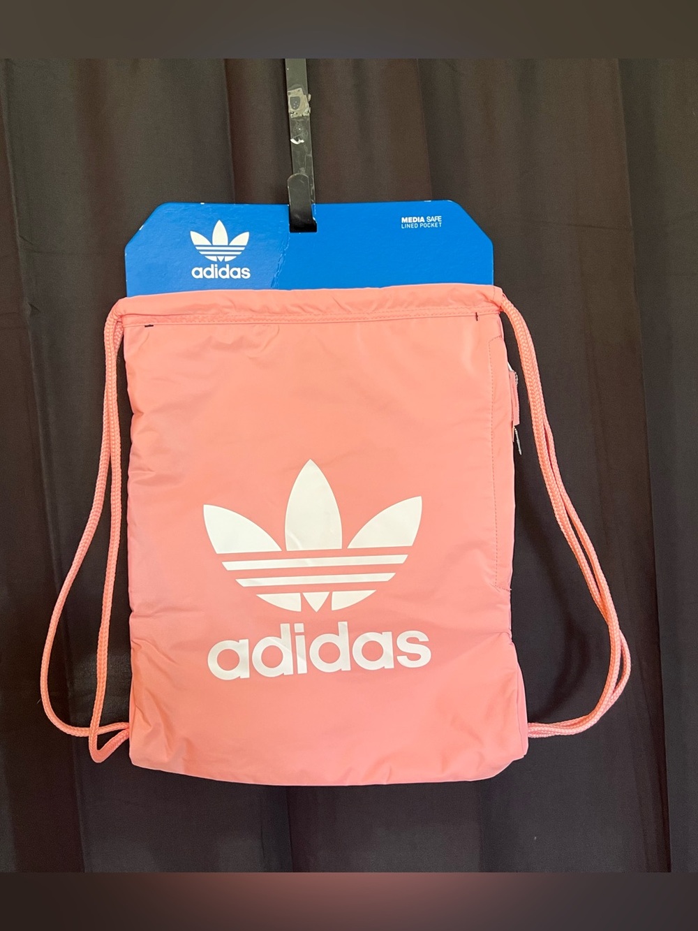 Adidas Originals Glory Pink/White Trefoil Drawstring Backpack